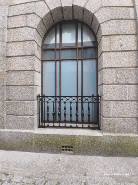 Lloyds bank building Penzance fabrication of replicar railing to replace the cash point